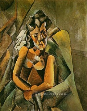 Pablo Picasso Painting - Mujer sentada 1909 cubista Pablo Picasso